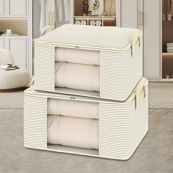 Large Capacity Storage Bag Dustproof Thickened Zipper Organizer Clothes Quilt Moving Sorting Bag Foldable Clothes Storage Bag 251204