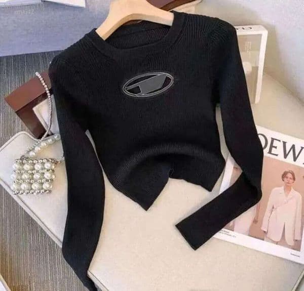 d Womens Designer dlys top womens sexy fashion T-Shirt Slim Fit Crop Top Embroidery Open Umbilical Tee Small Street Hot Girls Versatile causal Clothing bca