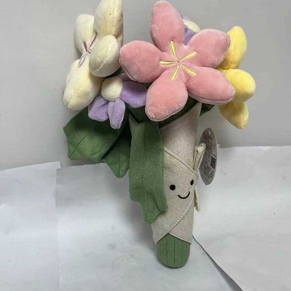 luxury Cartoon Fun Hand-held Tulip Plush Toy Bouquet Girls Graduation Day Gift Doll K251206