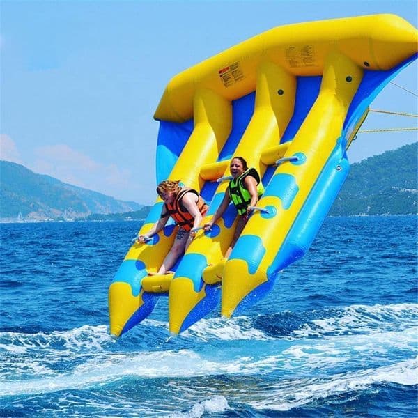 Exciting Water Sport Games Inflatable Flying Fish Boat Hard wearing Towable Flyfish For Kids And Adults with Pump