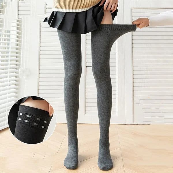 Sexy Black White Soild Color Long Stockings Women Over Knee Thigh High Over The Knee Stockings Lolita Ladies Warm Knee Socks 251205BJ
