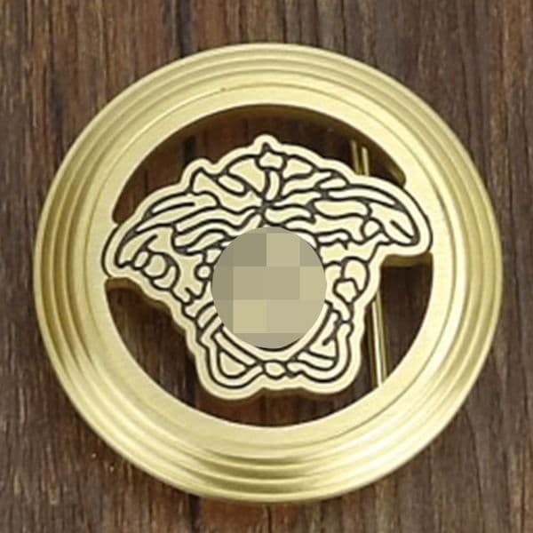 Solid brass buckle head, men's belt buckle, exquisite atmosphere, beautiful woman's head smooth buckle, belt buckle head tide