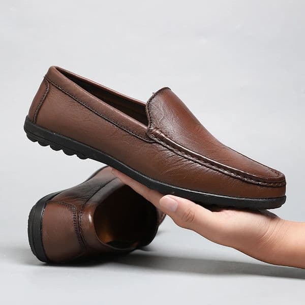 Genuine Leather Men Shoes Casual Men Loafers Italian Moccasins Breathable Slip on Men Driving Shoes Chaussure Homme 251201
