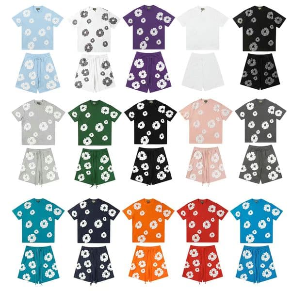 Short Sleeved Sweater Round Roll Neck Twinset Suit Trousers Pants Pant Suits Tees T-shirt Tops Clothes The Cotton Wreath Good Quality Low Price New Arrivals Hot Sell