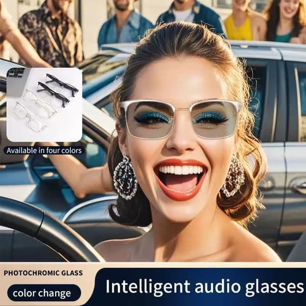 GS13 Fashion Bluetooth Glasses Smart Glasses Listening To Music Talking Sunglasses UV380 Ultraviolet Polarized Lenses Intelligent