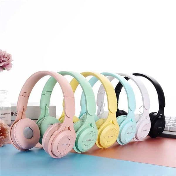 Y08 Wireless Headphone Macaron Headphones Stereo Headband Gaming Headset with Mic Gamer Girl Gift for Mobile Tablet M251208