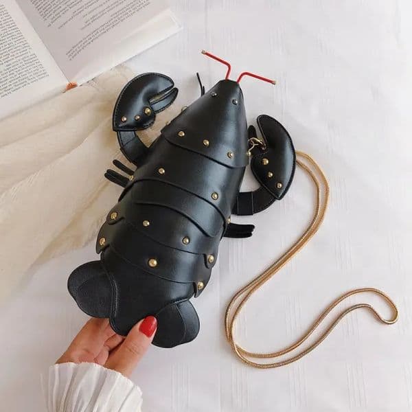 Lobster Design Mini Shoulder Bag for Women - Trendy Cartoon Animal Style Chain Crossbody Handbag fashion cool
