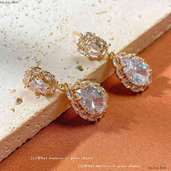 VVS Moissanite Water Drop New Vintage Matte High-Quality Summer Hoop Western Natural Jewelry Fashion Earrings for Women