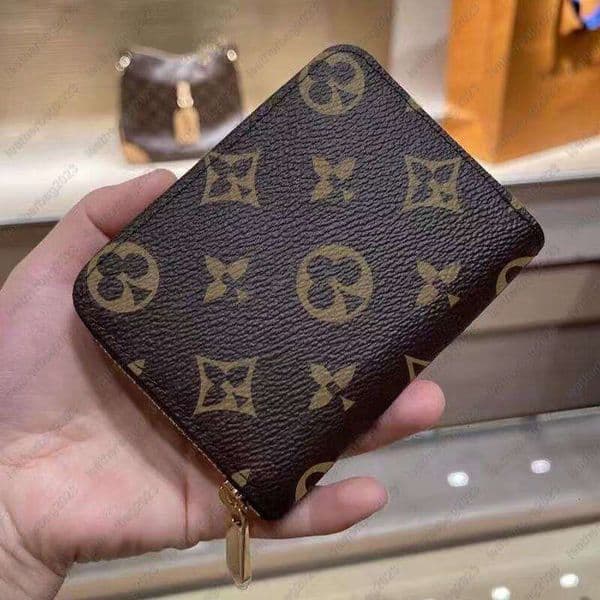 5A Designers bag High quality women's and men's mini wallets Wallets Purses Fashion Short Wallet Monograms Classic Zipper Pocket Bag Zip Coin Purse with Box A10+