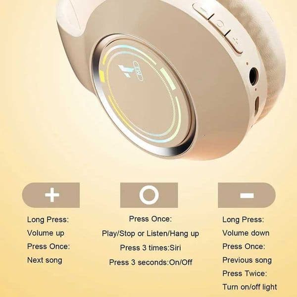 M3 Lightemitting Headset Folding LED Card Wireless Headset TYPEC Charging Multiscene Use Game Office M251208