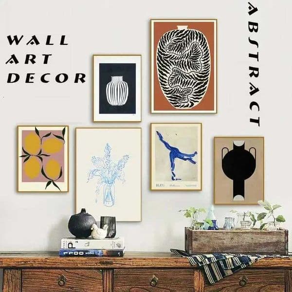 Abstract Minimalism Lemon Vase Geetric Wall Art Posters Prints Nordic Canvas Painting Wall Pictures for Living He Decor H251208