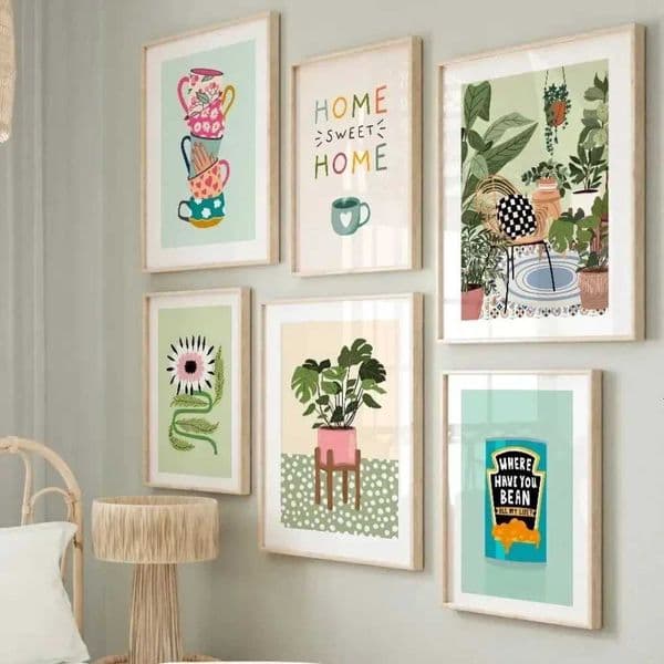 Tropical Plants Pizza Coffee Cup Food Posters Wall Art Canvas Painting Boho Kitchen Living Ro Decor H251208