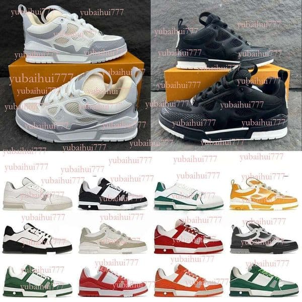 Top Shoes Original packaging box Designer Skate shoes High Quality Casual Fashion Running Lace-up Low-top Sports Breathable Black White With Box top777