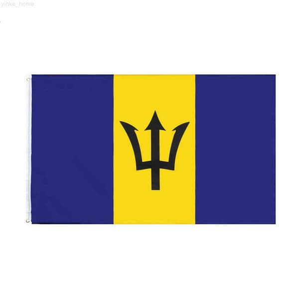 Garden Decoration Outdoor 90 * 150cm Barbados Flag Indoor Interior Decoration 59 * 35.4 inch Flag No.4