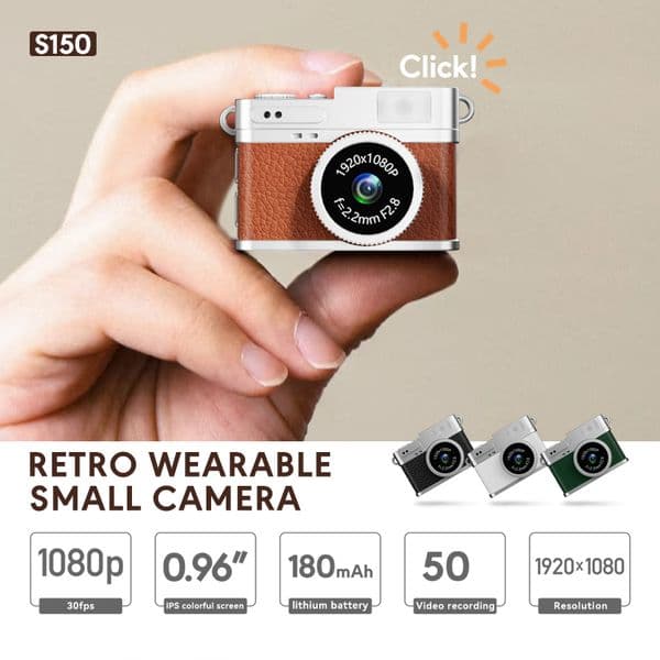 Retro Mini Camera With Screen Indoor Home Outdoor 1080p Sports Portable Vintage Very Small Mini Camera Video Recorder