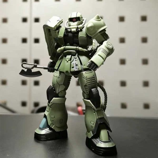 Battle Damaged Green Zaku II Cucuruz DoanS Island HG1/144 Mech Assembly Model Kit Action Figure Desktop Decoration Doll Boy ToyXJ251206