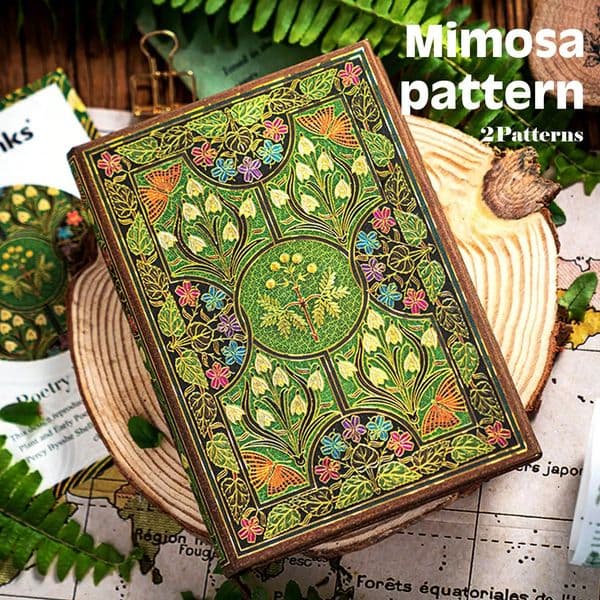 256Page Vintage Floral Journal Gold Foil Hardcover Diary with Bookmark Butterfly Colored Pages Travel NotebookGift 251129BANJIA