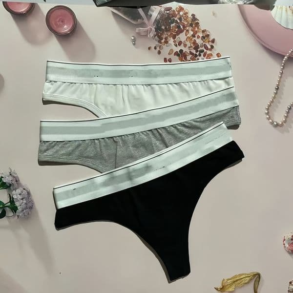 Fashion Women's Cotton G-String Thong Sexy Letter Womens Intimates Femme Seamless Ladies Low-Rise Women Underwear Briefs
