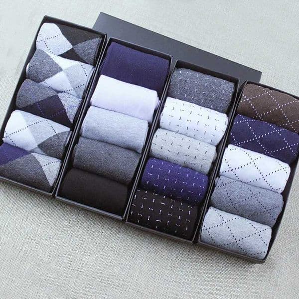 Mens patterned colorful cotton business socks compression socks sokken heren fashion chaussettes dress bamboo socksT251209 L260528