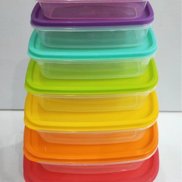 Fresh-keeping Set Wholesale Rectangular Plastic Transparent Refrigerator Storage Refrigerated Food Sealing Box
