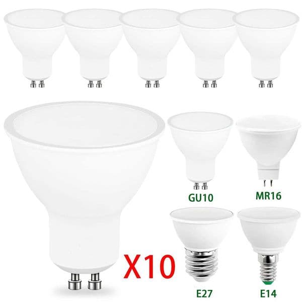 10pcs GU10 E27 E14 MR16 GU53 Lampada LED Bulb 3W 6W 9W 12W 220V Bombillas LED Lamp Spotlight Lampara Spot Light Home lightingW251209