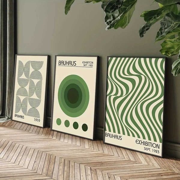 3pcs Minimalist Modern Bauhaus Geetric Wall Art Prints Unframed Canvas Art Set Durable Posters for He Off Decor Livi H251208