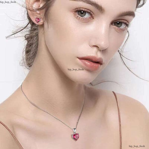 R, gemstone.Tiny Minimalist Birthstone Heart Sterling Silver 925 Jewelry Necklace