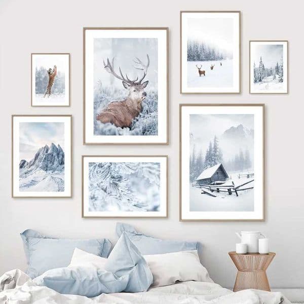 2023 Winter Christmas Snow Penguin Horse Wall Art Canvas Painting Nordic Posters And Prints Wall Pictures For Living Ro Decor H251208