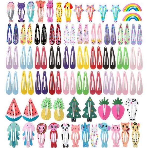 30Pcs/Lot Children wear Cartoon Hairpin Alloy Hair Clip Water Dripping Barrette Princess Gifts Girls Hair Accessories X251209