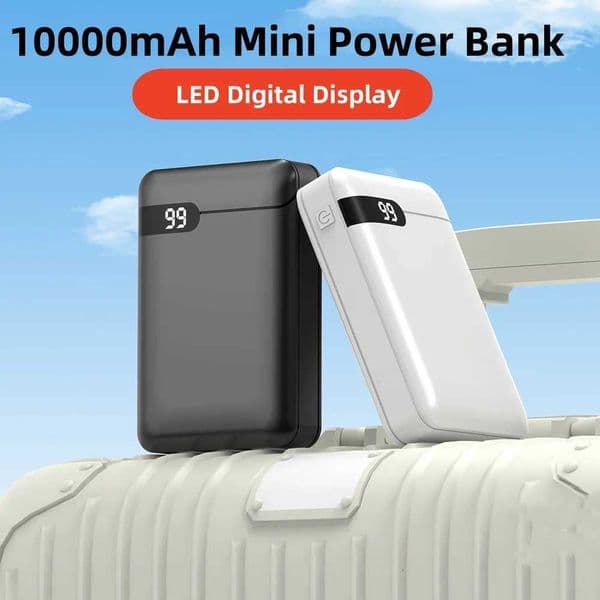 10000mAh Mini Power Bank Dual USB Mobile Phone Charger Powerbank for iPhone 16 External Battery Poverbank H251209