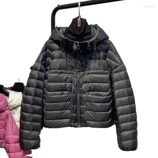 Men's Down Autumn And Winter Tops High Street Jackets Women's Short Hooded Fashion Versatile Design Warm Jacket Super Good-looking
