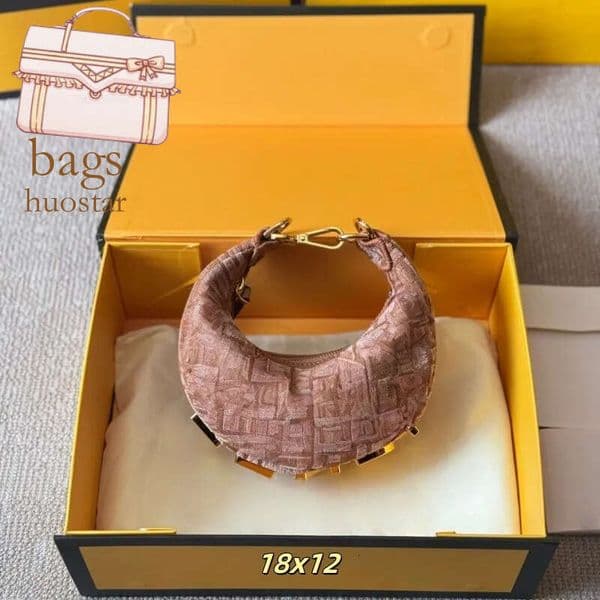 Designers Handbag Luxury Women Hobo Graphy Cross Body Zip Underarm Designer Bag Woman Tote Ba Shoulder Bags High Quality Half Moon 18/19cm DH336