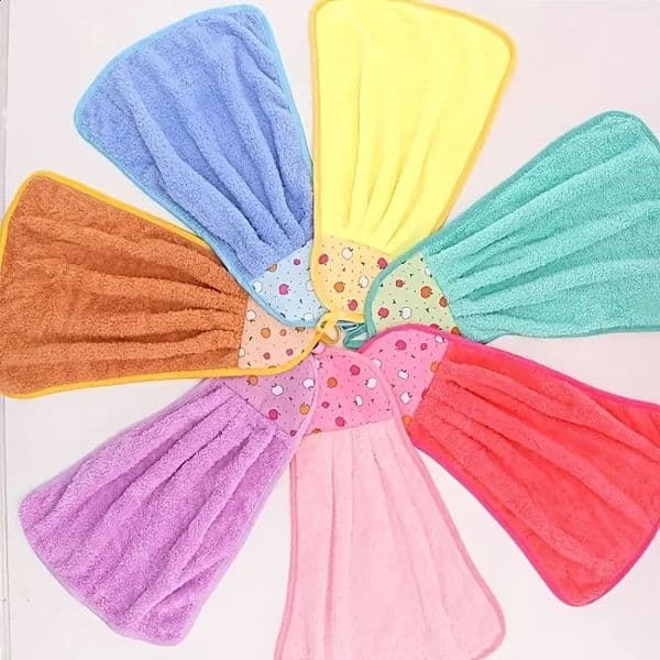 7Pcs Hand Towels Microfiber Towels Hook Towels Kitchen Bathroom Cleaning Absorbent Towels Childrens Handkerchiefs Absorbent 251202BJ