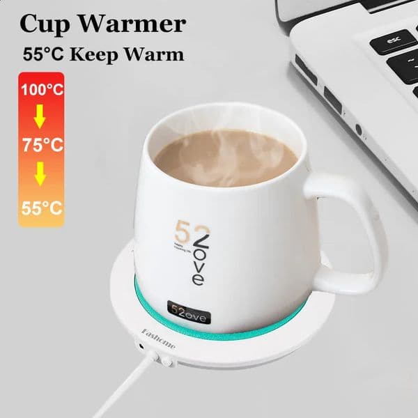 Coffee Mug Warmer Cup Heater USB Electic Milk Tea Heating Pad Thermostatic Coasters Cup Warmer for Home Office Desk 251204BJ