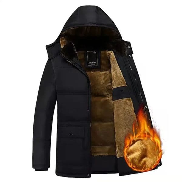 Thickened Fleece Winter Jacket for MiddleAged And Elderly Men Warm Cotton Coat Grandpa Clothes Mens Outerwe2026 251129