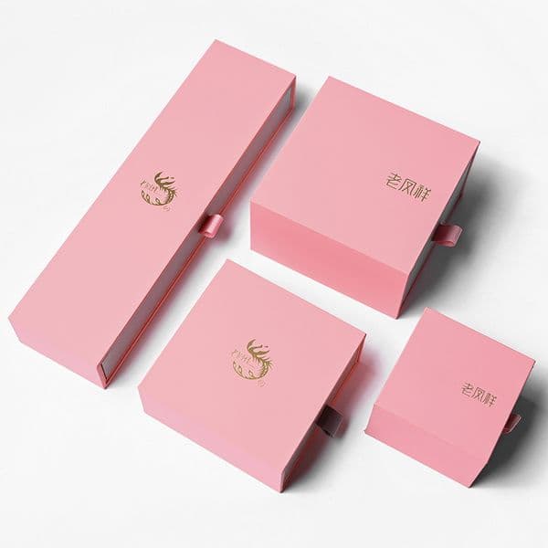 Light Pink Drawer-Type Jewelry Box - Multi-Size Luxury Storage Case for Rings/Earrings/Gifts