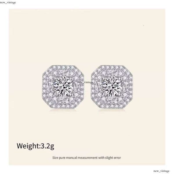 Bulk Stock 925 Sterling Silver VVS Moissanite Men's VVS Moissanite Earrings