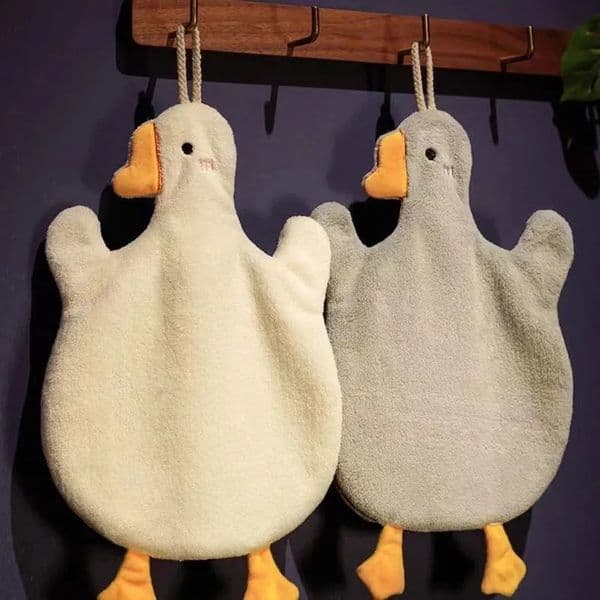 1PC Cartoon Goose Hand Towel Kitchen Bathroom Hand Towel Hanging Type with Super Water Absorption Quick Drying It Is Hard 251202BJ