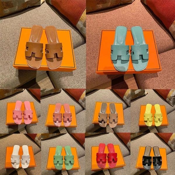 With Box Designer Sandals Womens sandals Slippers Fashion Floral Leather and Rubber Flats slides Summer Beach lightweight Shoes Bottoms