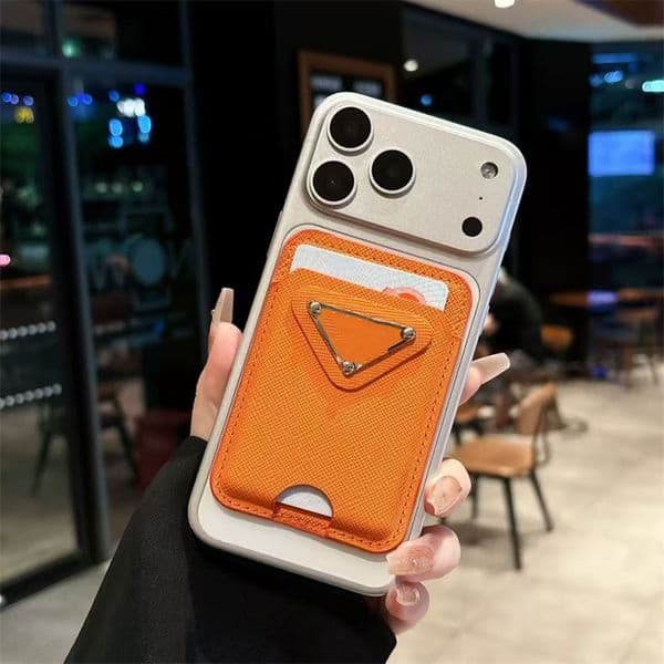 Luxury Designer iPhone Magnetic Card Holder Strong Magnet Back Mount for iPhone 17promax 17 16 15 14 13 Blocking Slim Wallet with Card Slots Phone Card Pouch Z260520