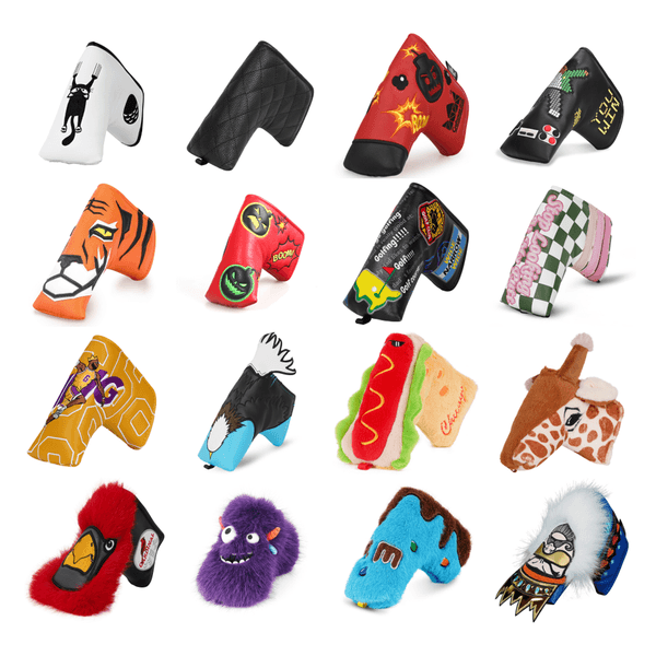 Golf Headcover PU Leather Tiger Monster Bird Blade Putter Headcover Golf Club Putter Head Cover Cover Club Golf Head Cover Putter Cover
