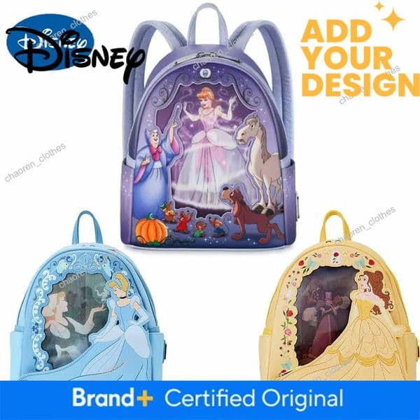 Disney custom and Beast Scene Beauty Princess Cartoon Shoulder Mini Childrens Backpack Girl Birthday Gift X250412