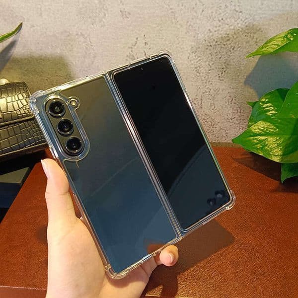 Suitable for Samsung Fold6 Transparent TPU+PC Folding Full Coverage Anti-drop Phone Fold5 Soft Case