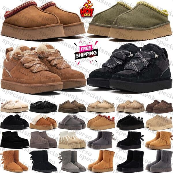 Free Shipping Designer uggswomen uggbootwomen slippers boots sandals slides australia Lowmel pink tasman tazz clogs heels sliders shoes for mens womens sandles