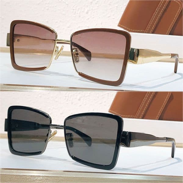 Fashion Wesigner Women Butterfly Shaped Sunglasses Classic Metal Oversized Frame Glasses Top-quality Outdoor Cycling Vacation Special UV Protection CL40338