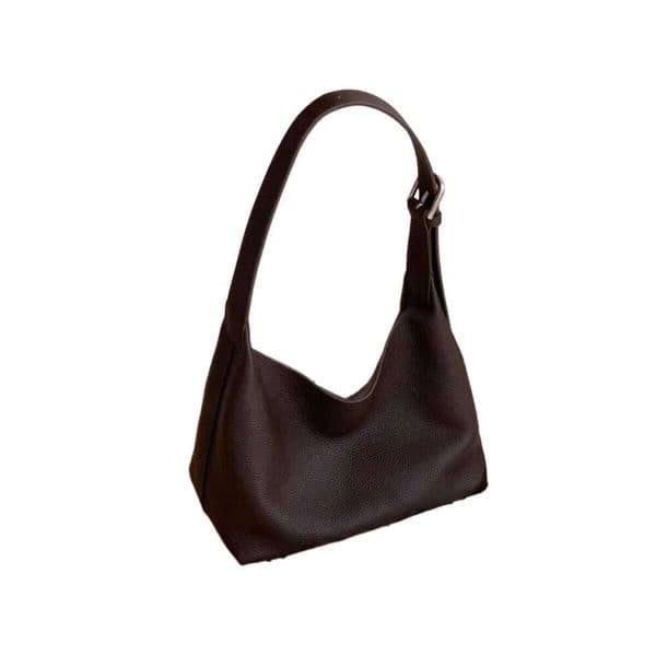 Luxury Slouchy Unstructured Bucket Tote Retro 100% Natural Cow Leather Women Handbag Adjustable Strap Shoulder Bag Coffee St251211