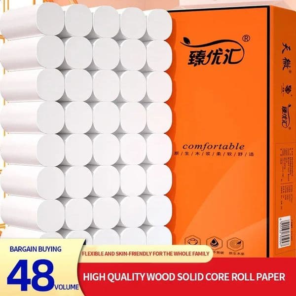 48 rolls of household toilet paper hand towel toilet paper integral paper towel log rolls coreless rolls 251202BJ