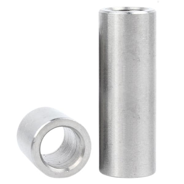 304 Stainless Extended Round Nut Cylindrical Steel Shaft Toothless Sleeve Hollow Bushing M6 M7 M8 M10 M11