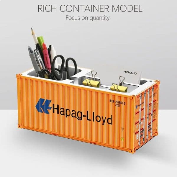 Miniature Realistic Container Model Simple Multifunctional Office Desktop Pen Holder Storage Box Home Decor Craft 251208
