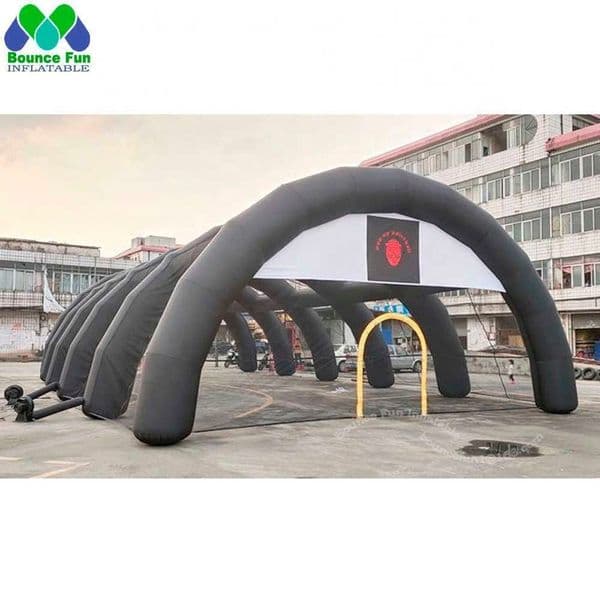 12mLx8mWx5mH (40x26x16.5ft) Large Dome Black Inflatable Paintball Tent Outdoor Sports Arena Inflatable Arch Event Hall Building Marquee For Party Event